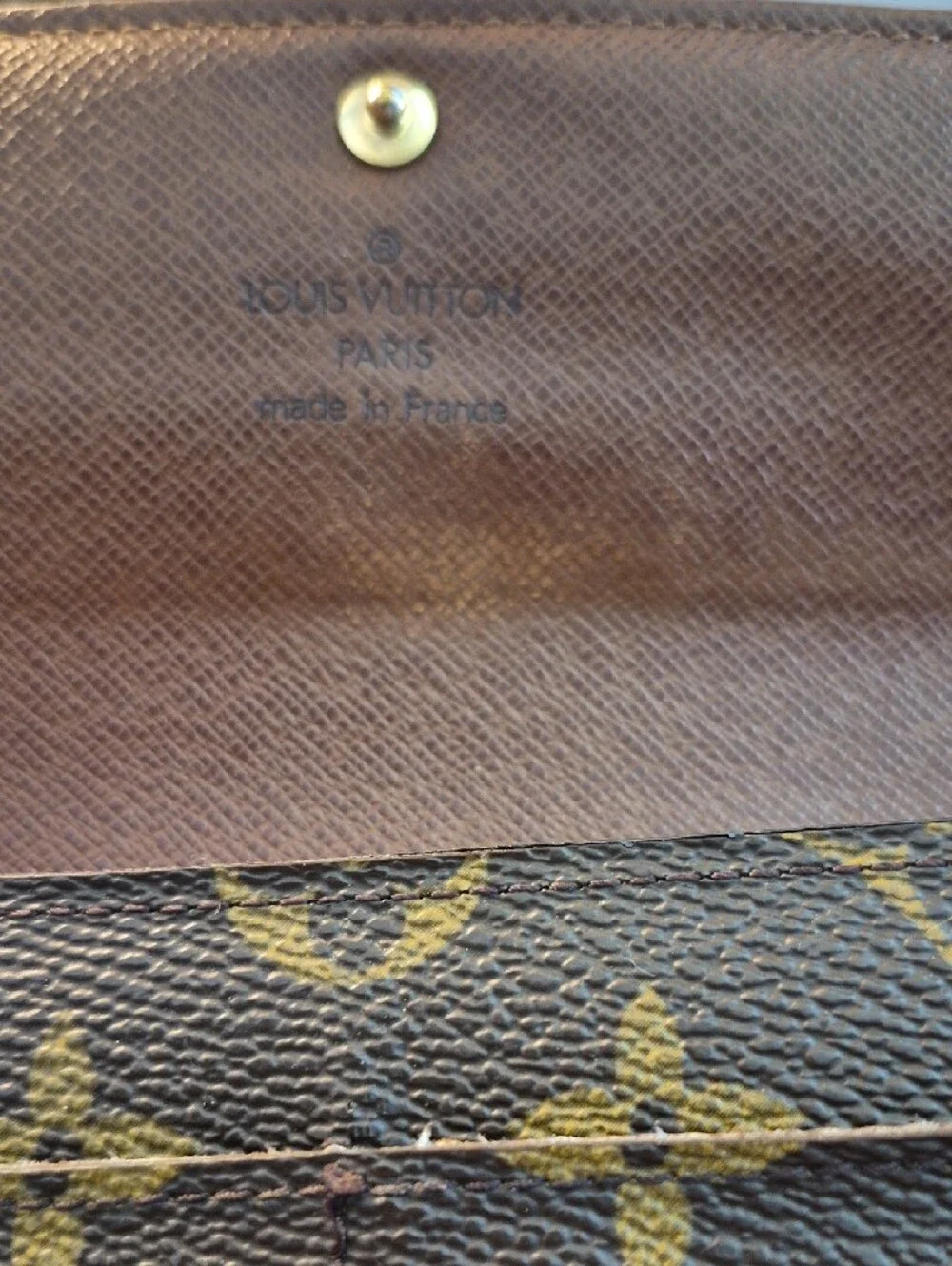Louis Vuitton Sarah Monogram Canvas Fold-Over Wallet MI0099